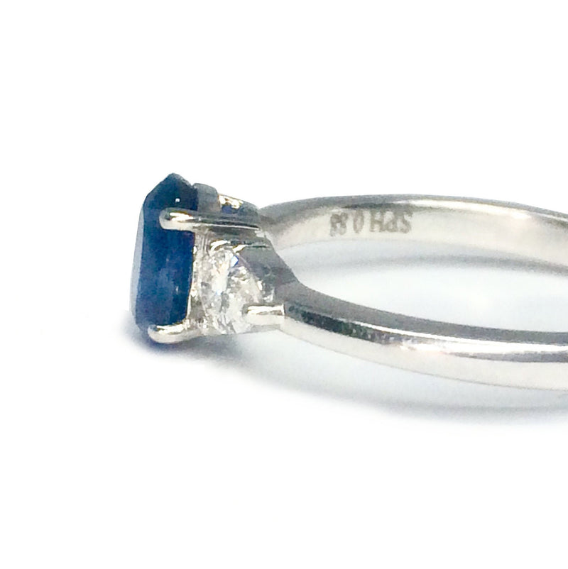 Sapphire Engagement Ring - Natural Vivid Blue Sapphire