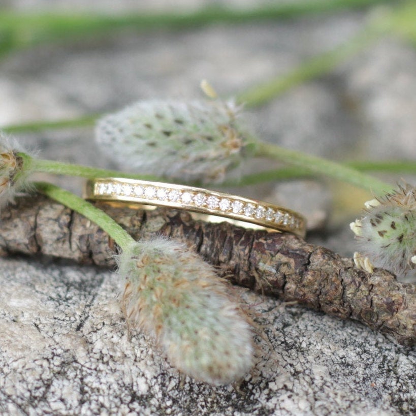 Diamond Channel Wedding Band