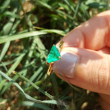 Trillion Emerald Ring