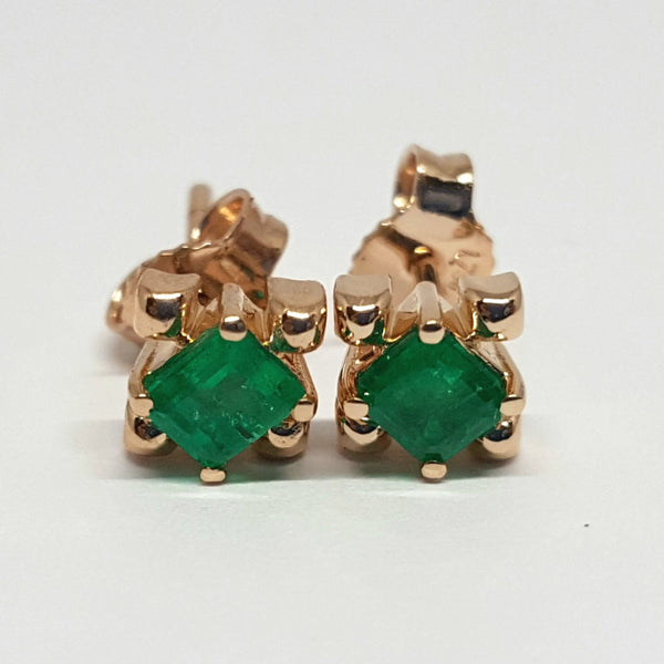 Natural Emerald Earrings" Vintage Princess"