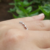 Vintage Eternity Diamond Ring "Moon and Sun"