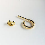 Hoop Huggie Earrings - Dainty 18K Gold Hoops