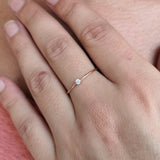 Genuine Small 0.05 Ct Diamond Engagement Ring