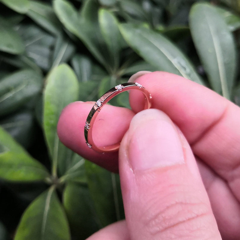 Spaced out diamond band Clearance