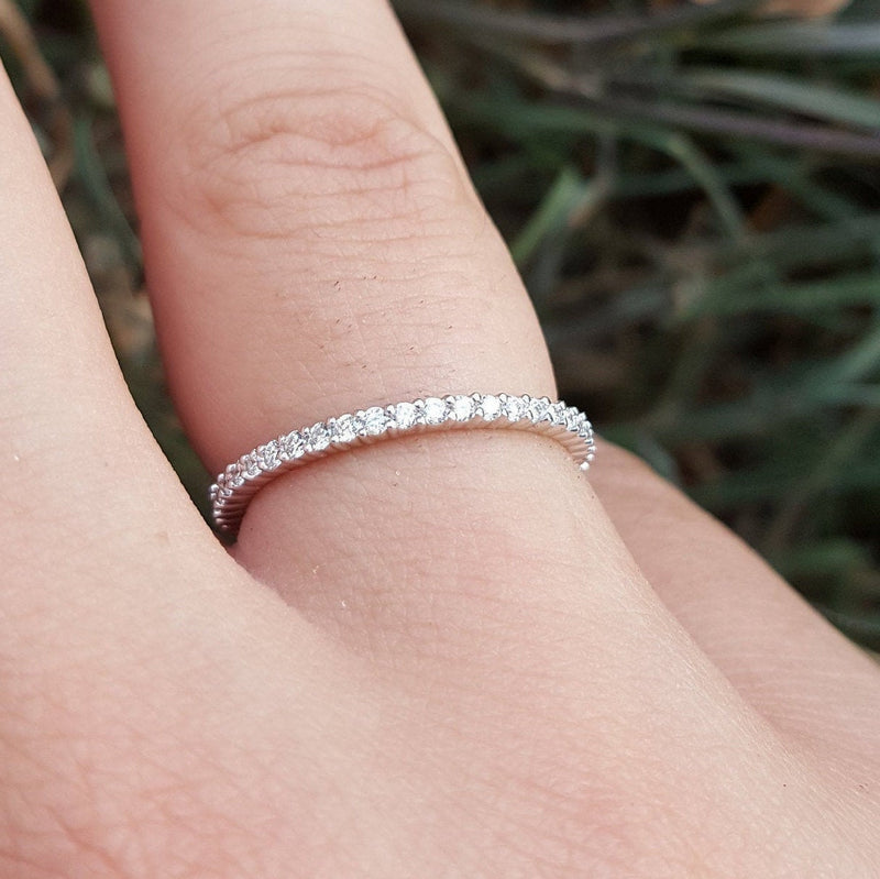 1.5 mm diamond eternity band Clearance